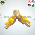 brass body double -end gas valve